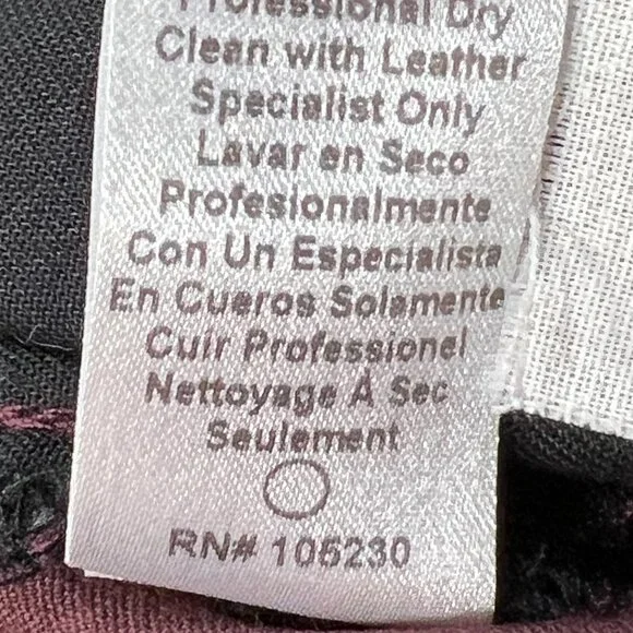 Leather Women's Burgundy Pants - Picture 10 of 12